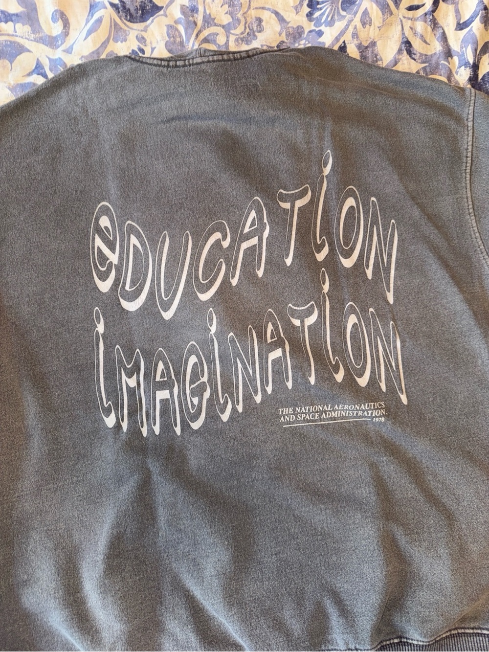 Men’s "Education Imagination" Graphic Sweatshirt - Black